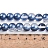 Baking Paint Transparent Glass Beads Strands DGLA-N011-10mm-08-4
