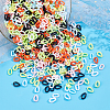 1260Pcs 14 Style Opaque Acrylic Linking Rings SACR-DC0001-01-5