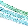 Transparent Painted Glass Beads Strands X1-DGLA-A034-T3mm-A17-4