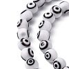 Handmade Evil Eye Lampwork Round Bead Strands LAMP-L055-6mm-4