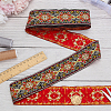 Ethnic Style Embroidery Polyester Ribbons OCOR-WH0070-04D-4