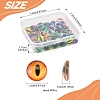 60Pcs Half Round with Eye Glass Cabochons GGLA-FS0001-16A-4