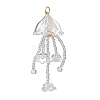 Glass Seed Beaded Jellyfish Big Pendants PALLOY-MZ01166-02-1