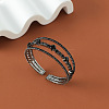 Adjustable Zinc Alloy Rhinestone Cuff Bangles for Women FS-WG009BE-01-1