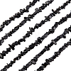 3 Strand Natural Obsidian Chip Bead Strands G-BC0001-24-2