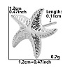 Non-Tarnish Vintage Stainless Steel Starfish Studs Earrings for Women VC0346-7-1