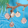 20Pcs Electroplate Sea Shell Pendant Decorations HJEW-BM00067-6