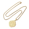 304 Stainless Steel Saint Benedict Pendant Necklaces LS-NJEW-B153-02A-G-2
