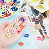 720Pcs 9 Colors Opaque Acrylic Linking Rings SACR-FH0001-07-3
