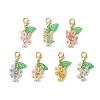 7Pcs Frosted Acrylic Flower Pendant Decorations AC-CJCBD0-2