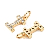 SHEGRACE Brass Micro Pave Clear Cubic Zirconia Pendants XGRQ29104-394G-I-2