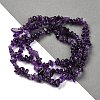 Natural Amethyst Chip Beads Strands X-G-L607-A01-01-4