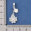Brass Micro Pave Clear Cubic Zirconia Pendants KK-Z156-17S-3