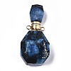 Assembled Synthetic Pyrite and Imperial Jasper Openable Perfume Bottle Pendants G-R481-14A-2