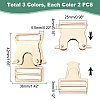 6 Sets 3 Colors Zinc Alloy Bag Side Release Buckles
 FIND-WR0005-37-2
