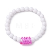 Round & Spring Acrylic Stretch Beaded Bracelets BJEW-JB10224-01-3