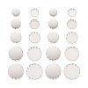 150Pcs 5 Styles 316 Surgical Stainless Steel Lace Edge Bezel Cups STAS-CD0001-09-2