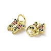 Brass Micro Pave Colorful Cubic Zirconia Charms KK-E068-VF102-3