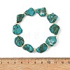 Dyed Natural Magnesite Nuggets Beaded Stretch Bracelets for Women BJEW-JB14253-5