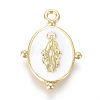 Golden Plated Brass Enamel Pendants KK-F807-01C-G-1