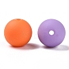 Rubberized Style Imitated Silicone Acrylic Beads MACR-T048-01A-05-2