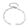 304 Stainless Steel Rhombus Link Chain Bracelet Making AJEW-JB01445-1