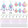DIY Filigree Dangle Earring Making Kits DIY-UN0003-42-1