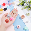 19Pcs 19 Colors Silicone Beads SIL-AR0001-05-3