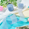2Rolls Polyester Hot-fix Rhinestone Raw Edges Ribbon OCOR-TA0003-95B-5