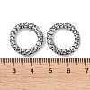 Tibetan Style 316 Surgical Stainless Steel Spring Gate Rings STAS-P362-10B-AS-3