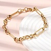 304 Stainless Steel Link Chain Bracelet & Necklace Jewelry Sets SJEW-L199-09G-3