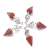 Natural Red Jasper Pendants G-O194-14-1