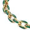 304 Stainless Steel Enamel Cable Chain Bracelets for Women BJEW-JB13595-5