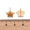 Brass Stud Earrings EJEW-D288-14G-3