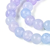 Ombre Effect Dyed Crackle Glass Beads Strands GLAA-Q106-01A-B24-4