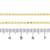 Brass Rondelle Link Chain Necklaces for Women NJEW-K282-04G-5