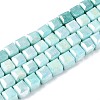 Anti-Tarnish Electroplate Glass Beads Strands GLAA-T025-8mm-10E-1