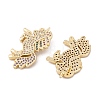 Brass Micro Pave Cubic Zirconia Pendants KK-E108-24G-2