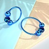 316L Surgical Stainless Steel & Round Synthetic Opal Hoop Cartilage Earrings WG5E20C-03-1