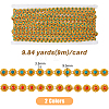 2 Cards 2 Colors PVC Plastis Flower Link Chains CHAC-FH0001-03-2