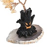 Halloween Theme Natural Yellow Quartz Chips Tree of Life Decorations DJEW-B013-02E-3