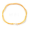 Imitation Pearl White Potato Pendant Adjustable Waxed Cord Necklaces for Women OH8963-5-1