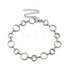 304 Stainless Steel Ring Link Chains Bracelets for Men & Women BJEW-D042-13P-1