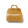 Natural Topaz Jade Brass Pendants KK-E274-01G-16-2