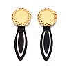 Alloy & Iron Bookmark Cabochon Settings PALLOY-N184-08G-1