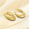 Two-layer Oval Brass Enamel Hoop Earrings EJEW-S252-03D-G-4