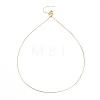 Adjustable Electroplate Brass Venetian Chain Necklaces MAK-L028-02G-2