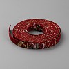 5M Japanese Printed Bird Cotton Ribbons OCOR-WH0089-25A-05-2