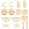 16Pcs 8 Style 304 Stainless Steel Charms STAS-SC0004-05-1