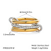 304 Stainless Steel Finger Rings for Women QA6774-3-1